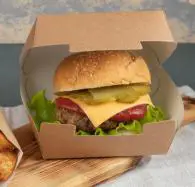 Brown Paper Food Boards Burger Box, Food Box