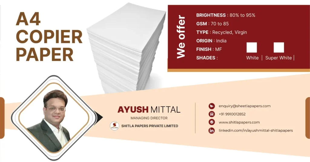 Enhance Your Printing – Premium A4 Copier Paper by Shitla Papers