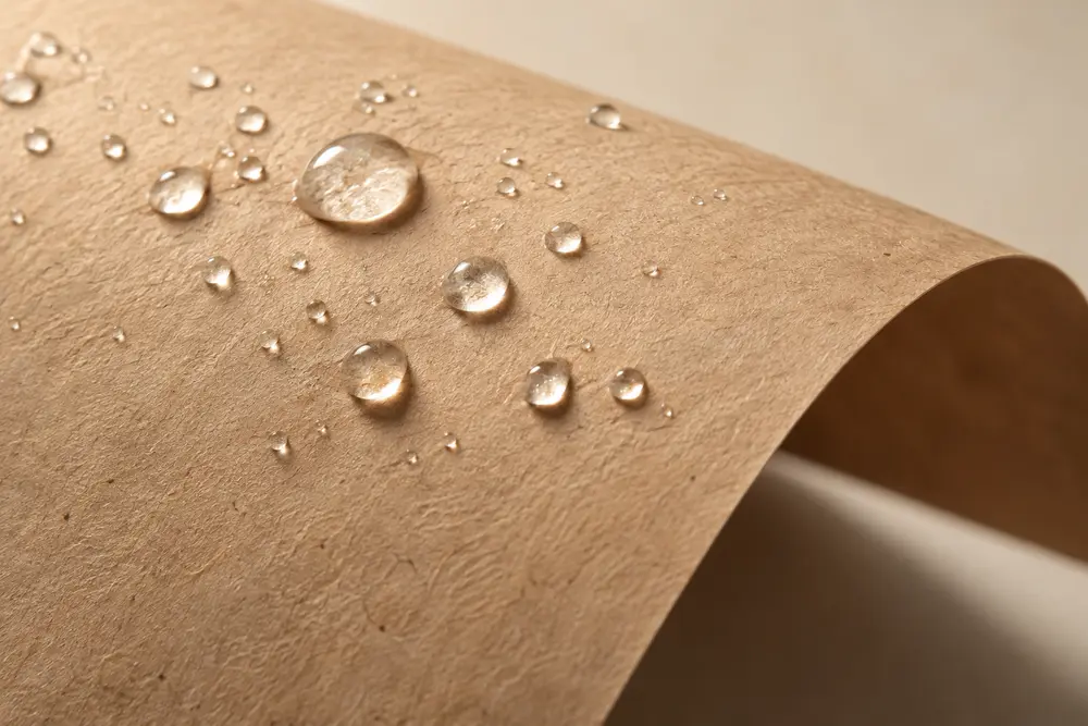 AI-generated water-resistant coated paper illustration